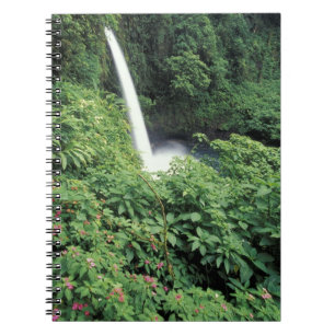 CA, Costa Rica. La Paz waterfall and impatients Spiral Notebook