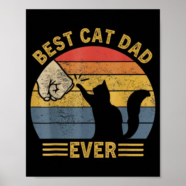 Ca Men Best Cat Dad Ever Funny Cat Lover Gift _1  Poster (Front)