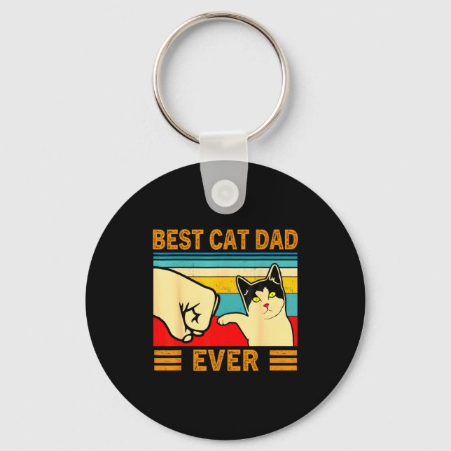 Ca Men Cat Dad Ever Funny Cat Lover Gift  Key Ring (Front)