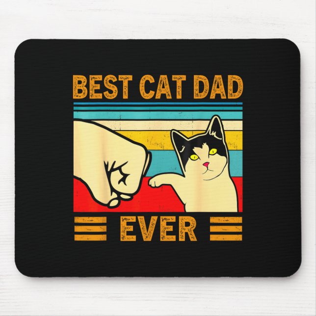Ca Men Cat Dad Ever Funny Cat Lover Gift  Mouse Pad (Front)