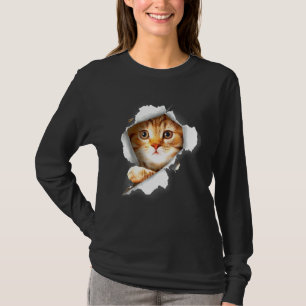 Ca Orange Cat Cat Torn Cloth Kitte T-Shirt