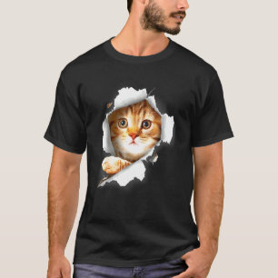 Ca Orange Cat Cat Torn Cloth Kitte T-Shirt