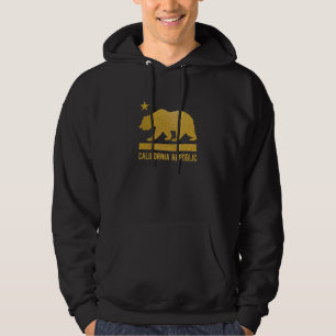 CA Republic Flag Bear Star California Souvenir Wom Hoodie