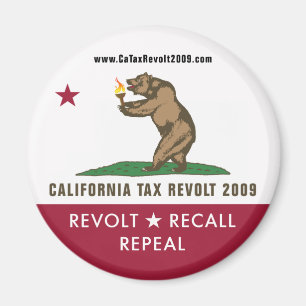 CA Tax Revolt 2009 Flag Magnet