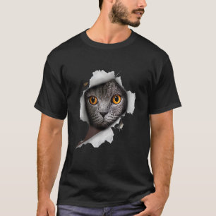 Ca White Cat Cat Torn Cloth 1 T-Shirt
