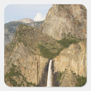 CA, Yosemite NP, Bridalveil Falls Square Sticker