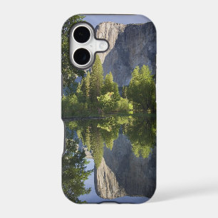CA, Yosemite NP, El Capitan reflected in Merced