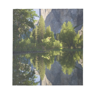 CA, Yosemite NP, El Capitan reflected in Merced Notepad