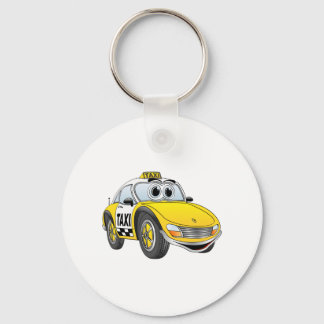 Cab Cartoon Taxi Key Ring