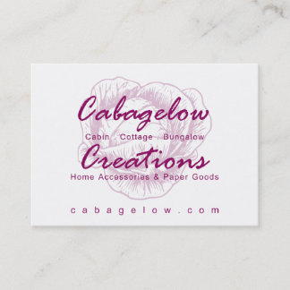 Cabagelow Creations Cabbage Logo Promo Business Card