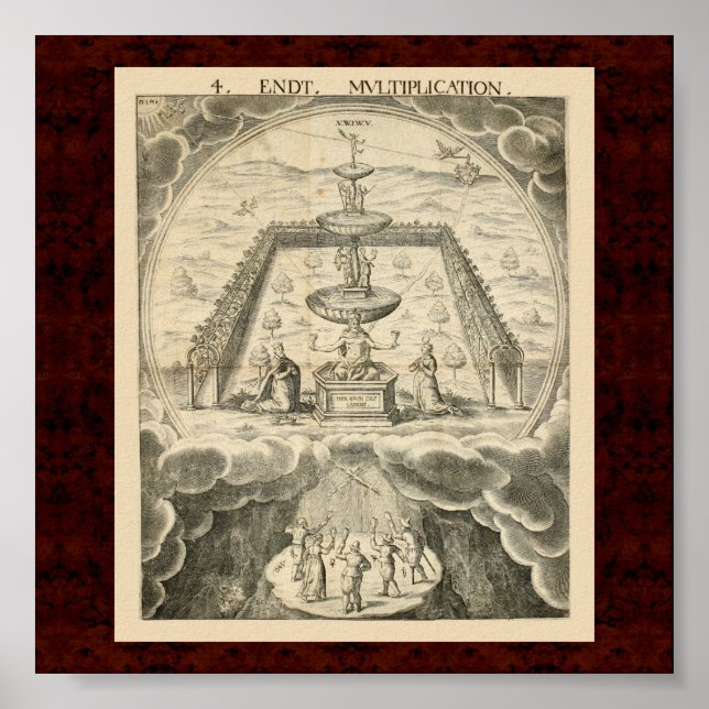 Cabala & Alchymia: 1663 Alchemical Illustration Poster (Front)