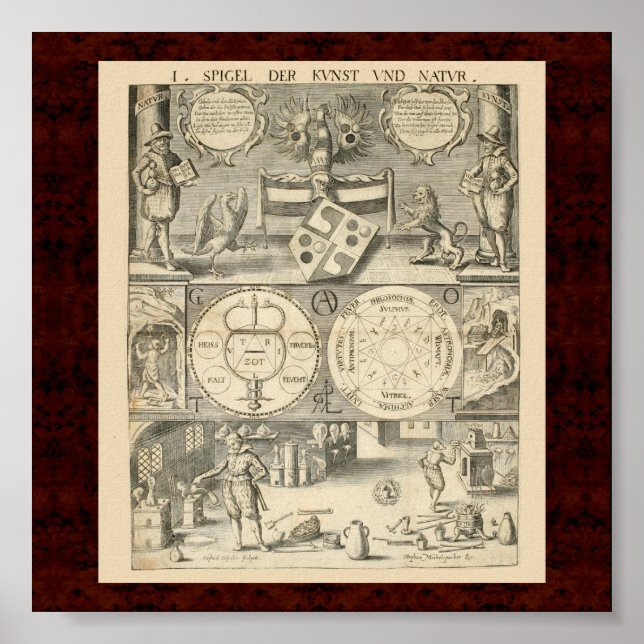 Cabala & Alchymia: 1663 Alchemical Illustration Poster (Front)
