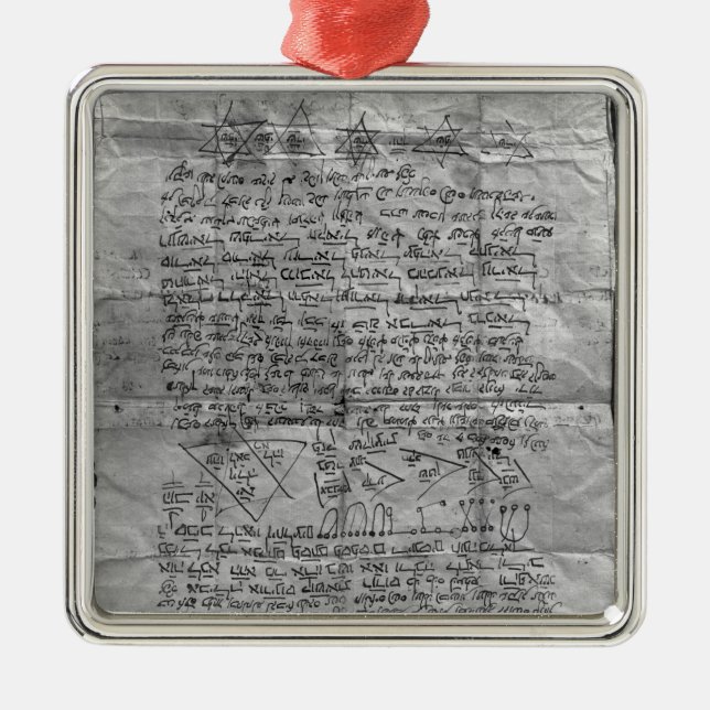 Cabalistic amulet metal tree decoration (Front)