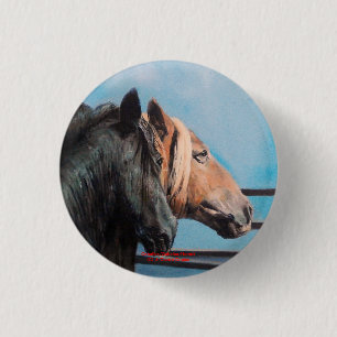 Caballos/Cabalos/Horses 3 Cm Round Badge
