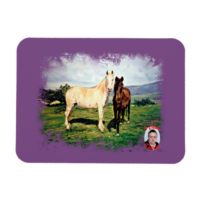 Caballos/Cabalos/Horses Magnet (Horizontal)