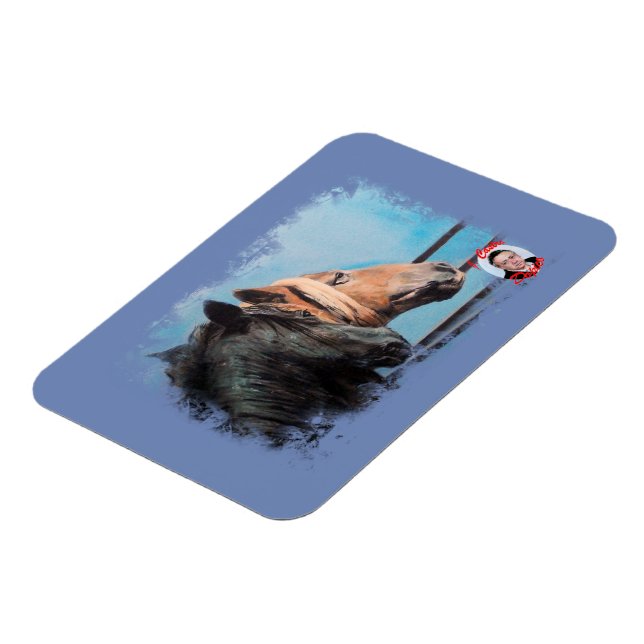 Caballos/Cabalos/Horses Magnet (Left Side)