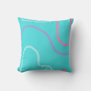 Cabana Aqua Violet Modern Design Cushion