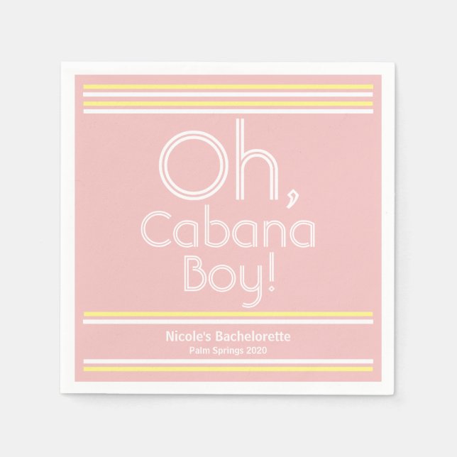 Cabana Boy Cocktail Napkins (Front)
