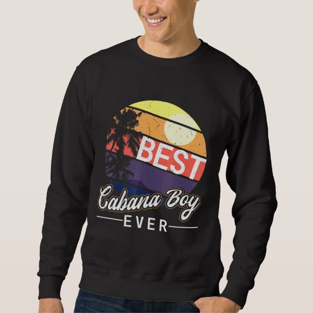 Cabana Boy Colourful Sunset Palm Tree Beach Male A Sweatshirt (Front)