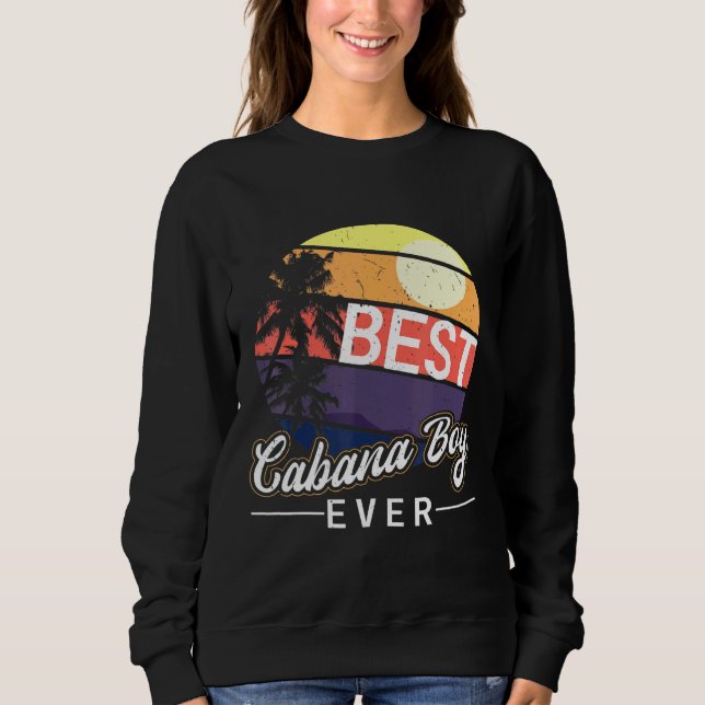 Cabana Boy Colourful Sunset Palm Tree Beach Male A Sweatshirt (Front)