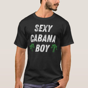 Cabana Boy In Training Cute Pool Party Palm Mens T-Shirt