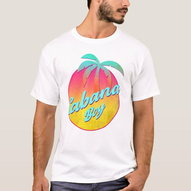 Cabana Boy Pool Guy Palm 1 T-Shirt (Front)