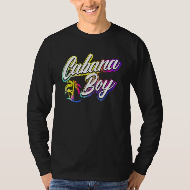Cabana Boy Pool Guy Palm T-Shirt (Front)