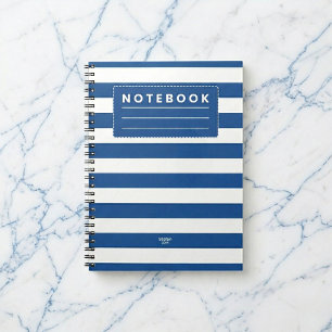 Cabana Stripe Anchor Birthday Notebook