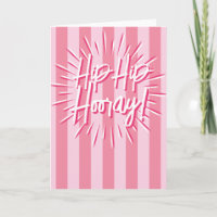 Cabana Stripes "Hip Hip Hooray" Burst in Pink