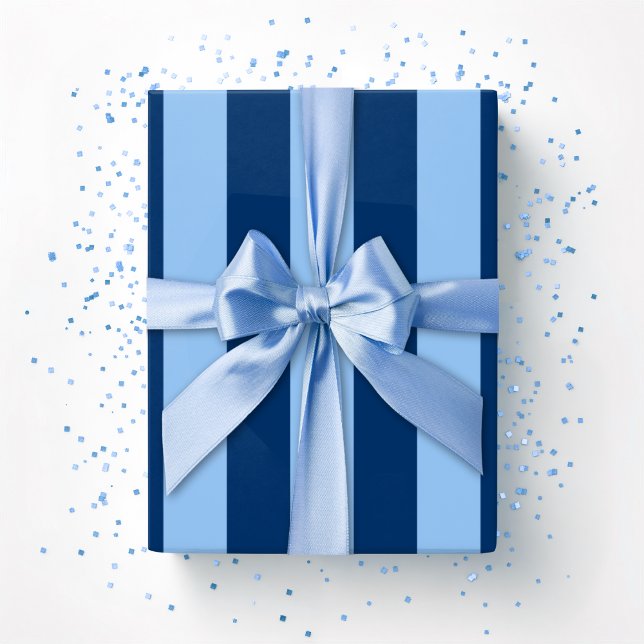 Cabana Stripes in Blue Indigo Wrapping Paper (Creator Uploaded)