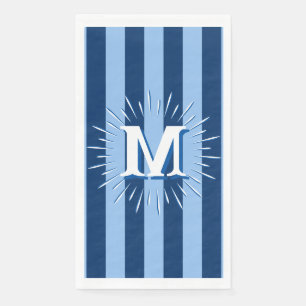 Cabana Stripes in Blue Personalized Napkin