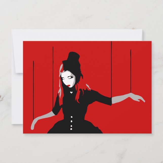 cabaret marionette invitation (Front)