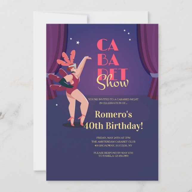 Cabaret Show Invitation (Front)