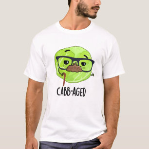 Cabb-aged Funny Old Veggie Cabbage Pun T-Shirt