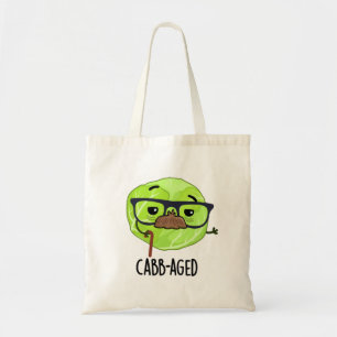 Cabb-aged Funny Old Veggie Cabbage Pun Tote Bag