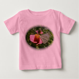 Cabbage Butterfly on Zinnia Baby T-Shirt