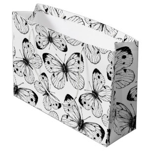 Cabbage butterfly pattern large gift bag