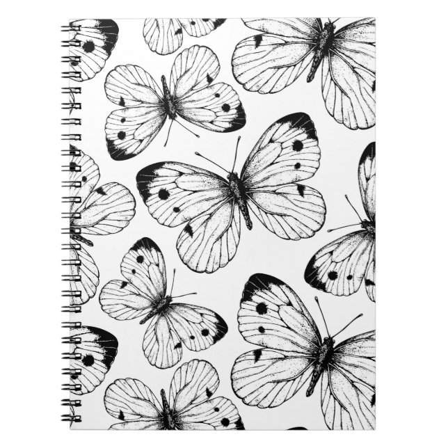 Cabbage butterfly pattern notebook (Front)