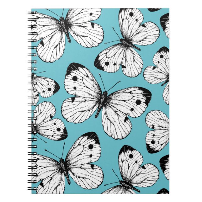 Cabbage butterfly pattern notebook (Front)