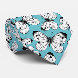 Cabbage butterfly pattern tie