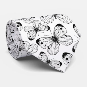 Cabbage butterfly pattern tie