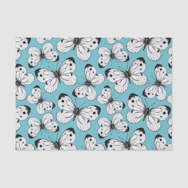 Cabbage butterfly pattern tissue paper (Front)