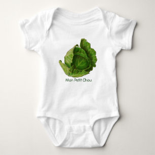 Cabbage in Colour Pencil: Mon Petit Chou: French Baby Bodysuit