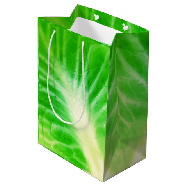 Cabbage Leaf Medium Gift Bag (Back Angled)