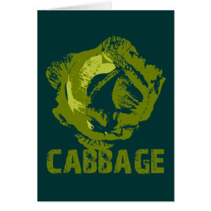 Cabbage Pop Art Card