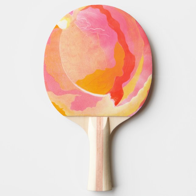 Cabbage Rose III Ping Pong Paddle (Front)
