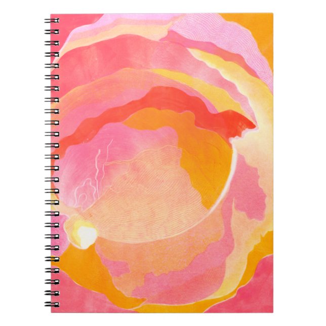 Cabbage Rose III Spiral Notebook (Front)