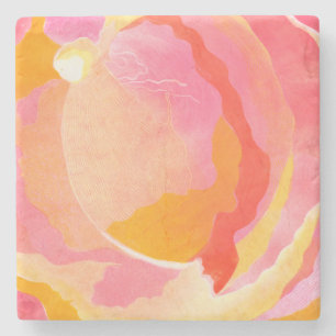 Cabbage Rose III Stone Coaster