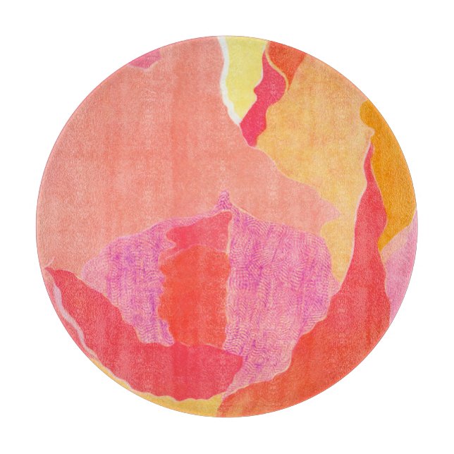 Cabbage Rose IV Cutting Board (Front)
