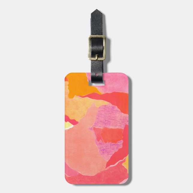 Cabbage Rose IV Luggage Tag (Front Vertical)